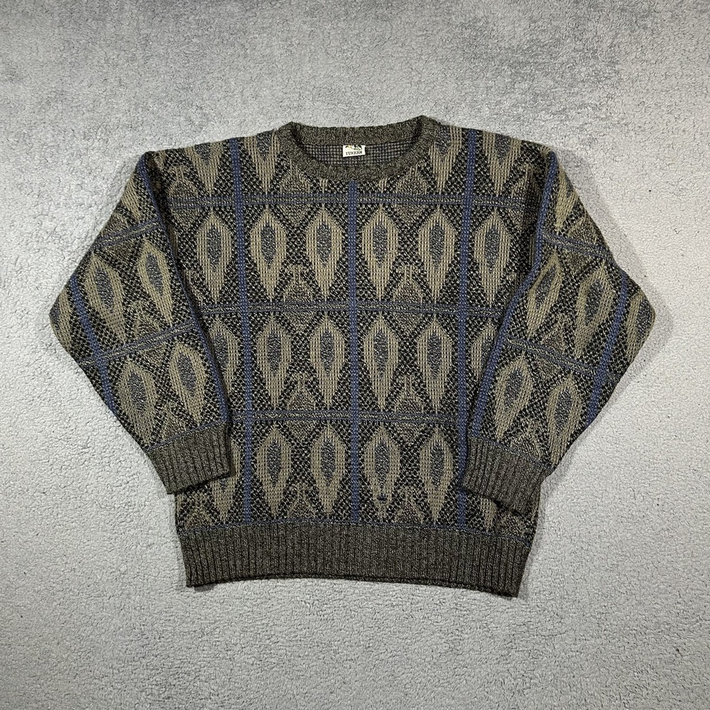 Vintage Tukkan Knit Mens Size Medium Multicolor Sweater Wool Blend #2978
